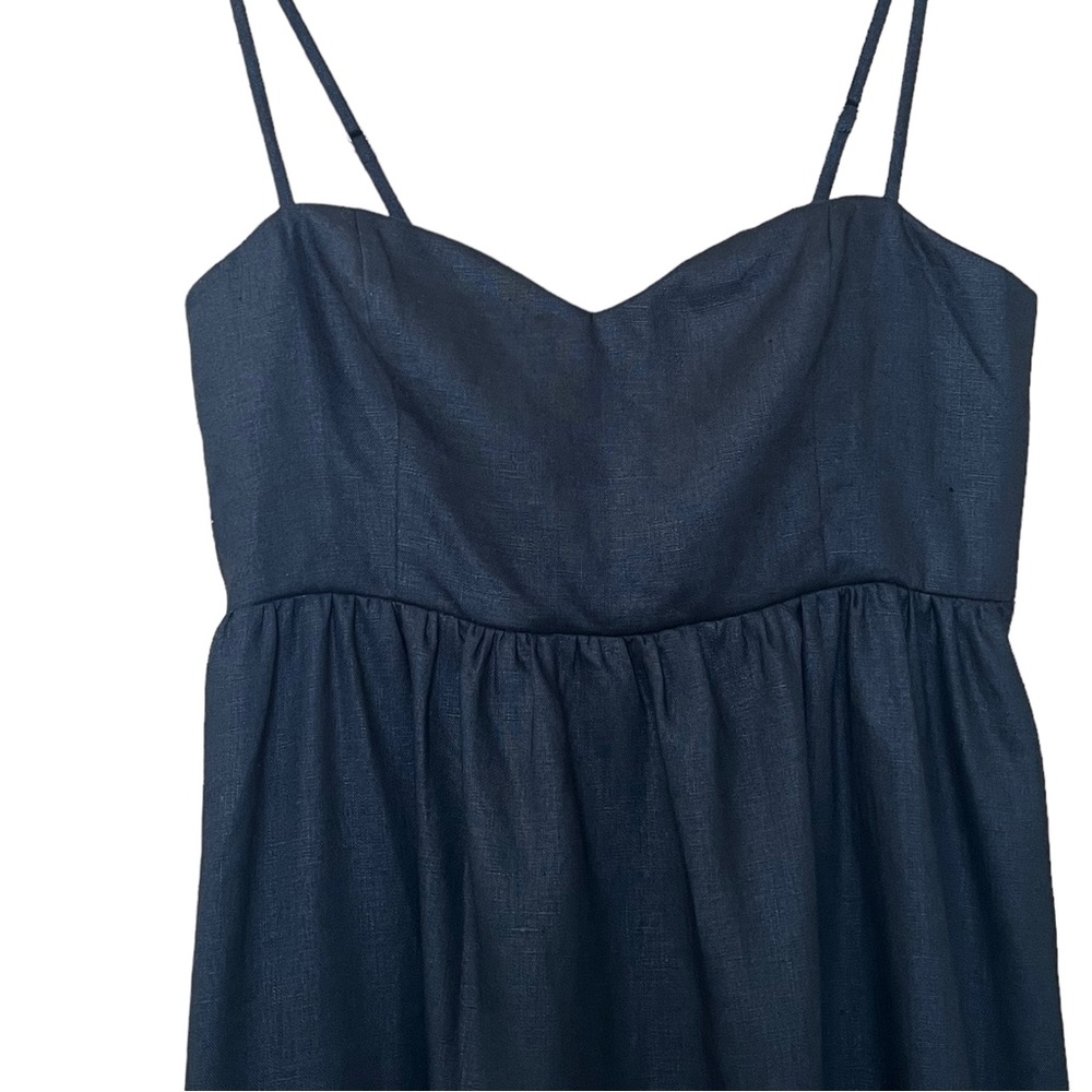 Reformation Zander Linen Midi Dress Sz  10 - Picture 5 of 14